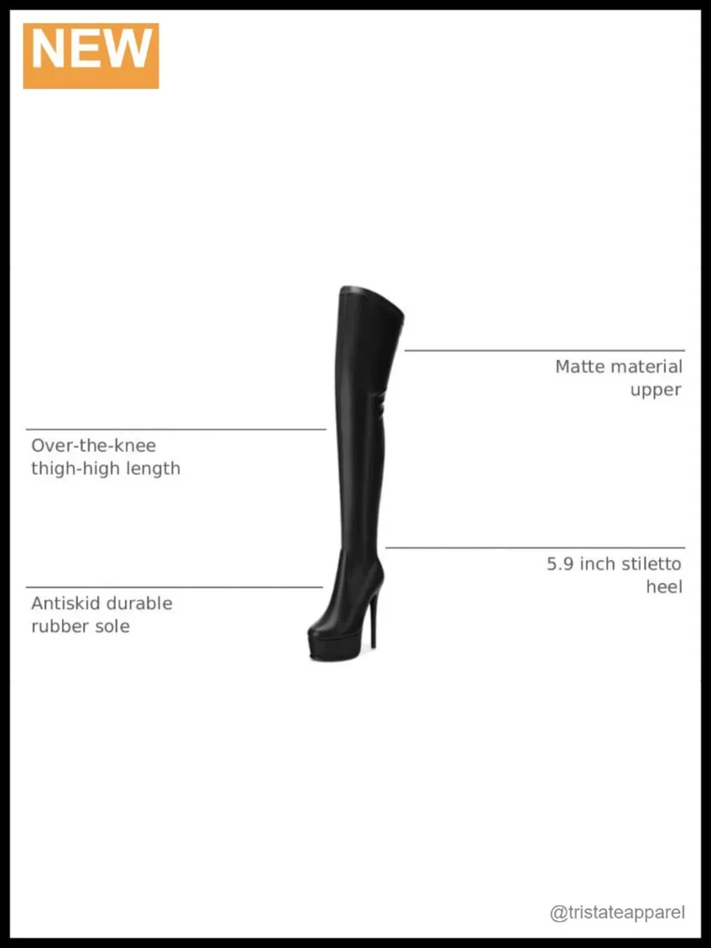 Thigh High Stiletto Over the Knee Boots Platform Round Toe Zip Sexy